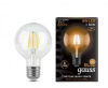 Лампа св/д Gauss Filament Шар G95 E27 6W(630lm) 2700K 2K (нитевидная), прозр. 105802106